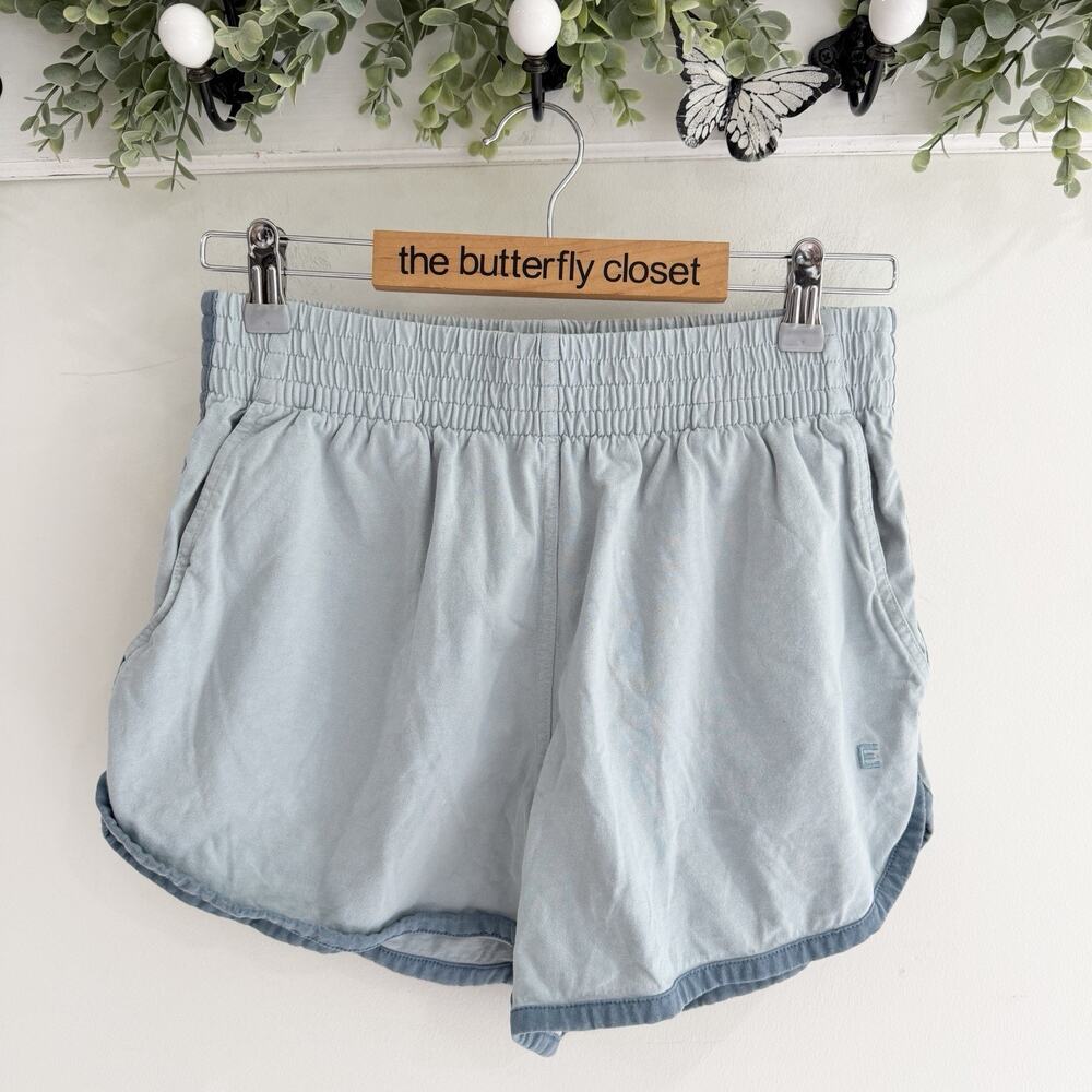Everlane Blue Athletic Organic Cotton Track Shorts Size Small Blue CP